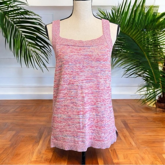 LOFT Multicolor Knit Tank Top - Size Large - Picture 1 of 13